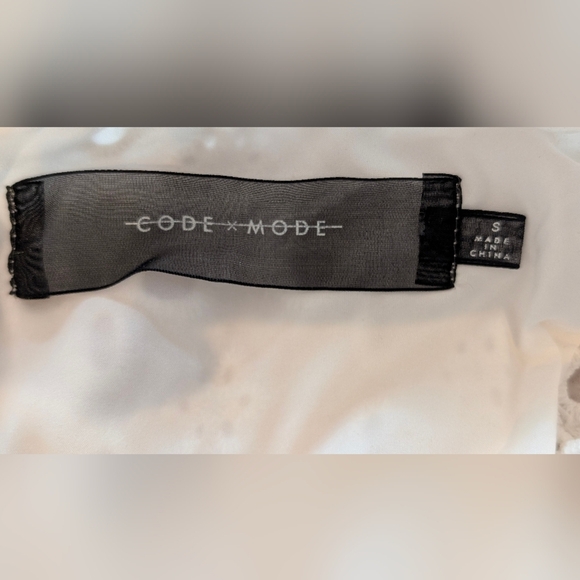 CODE X MODE-White Eyelet Babydoll Cotton Dress-Sz S - Picture 2 of 9